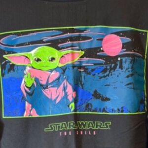 Disney/ Neff Collaboration Shirt  XXLarge Star Wars The Child Black Long Sleeve